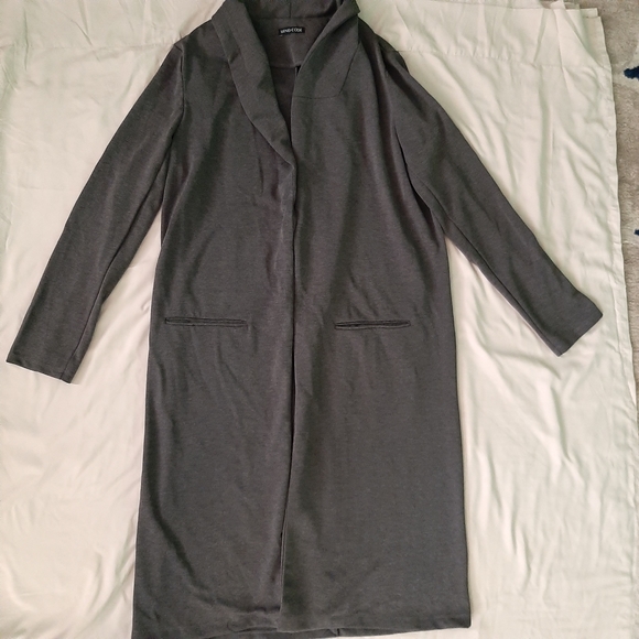 NWOT MIND CODE Long Gray Cardigan - Picture 2 of 7